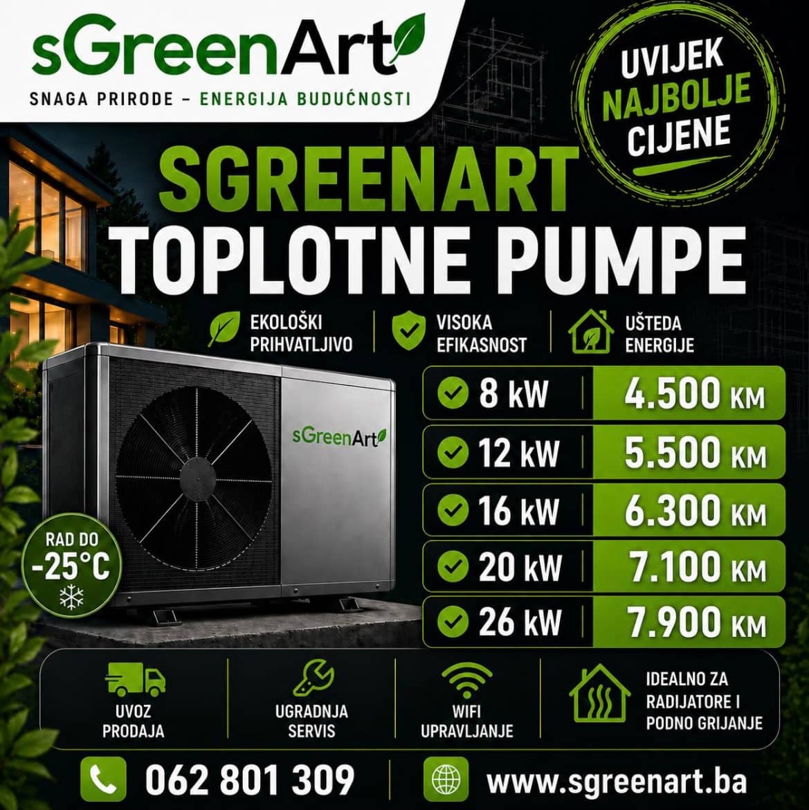 TOPLOTNE PUMPE SGREEN ART